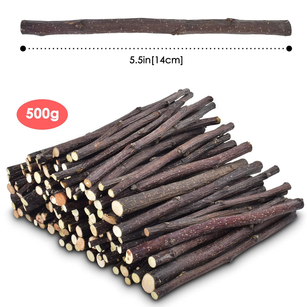 Close-up of ERKOON apple wood texture, natural chew material for safe gnawing