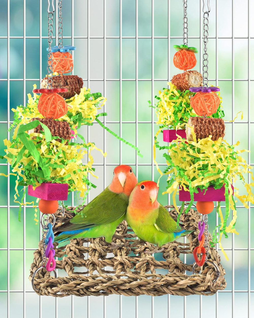 ERKOON bird-cage-toy-accessories-connector simplifies secure cage mounting