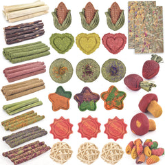 ERKOON bunny chew toys Apple Wood Sticks offer safe chewing and dental-healthy texture