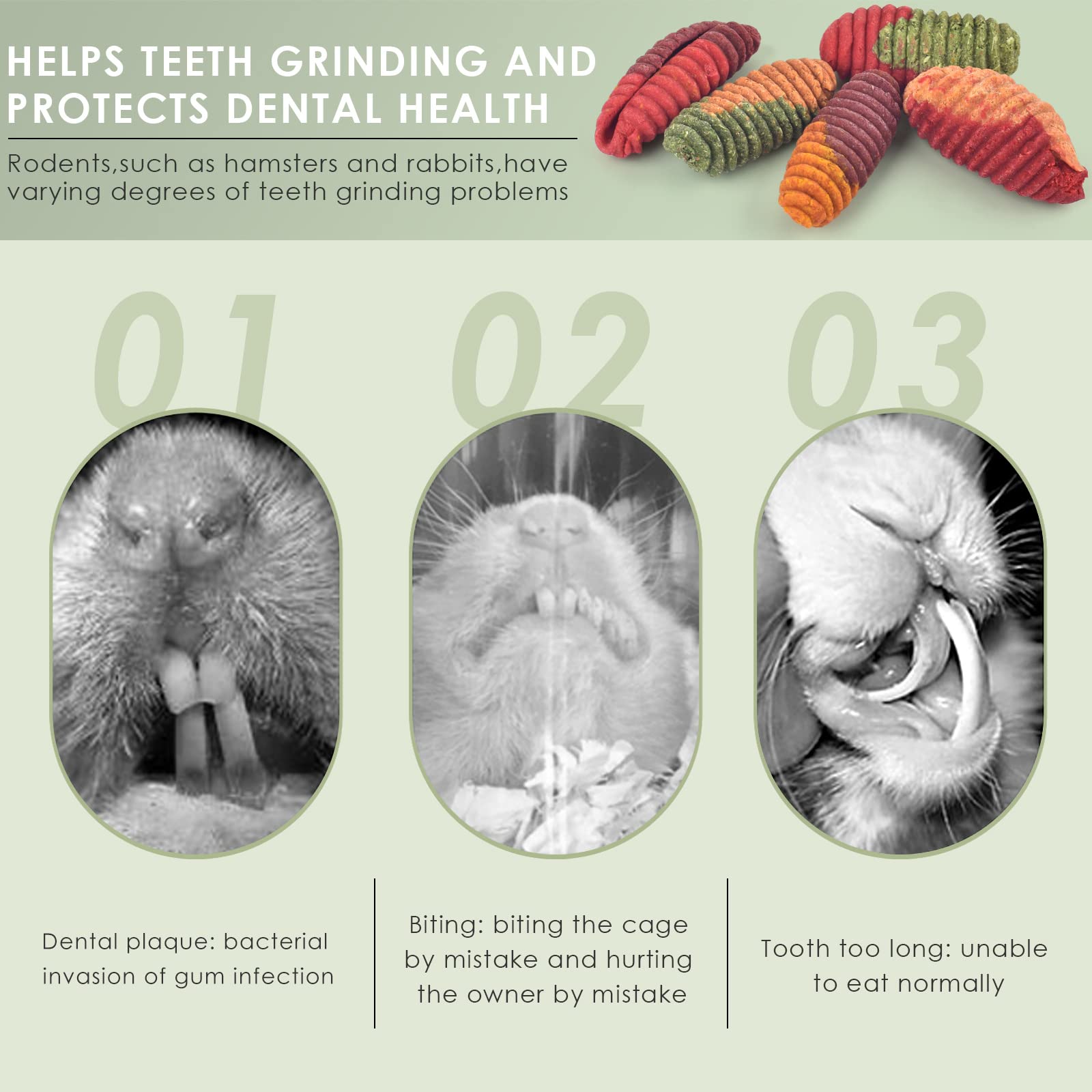 ERKOON Chinchilla Treats aid digestion via fiber-rich Timothy grass blend.