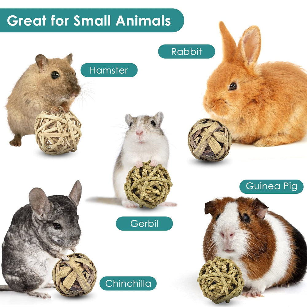 ERKOON edible woven grass ball teething action supports natural tooth wear