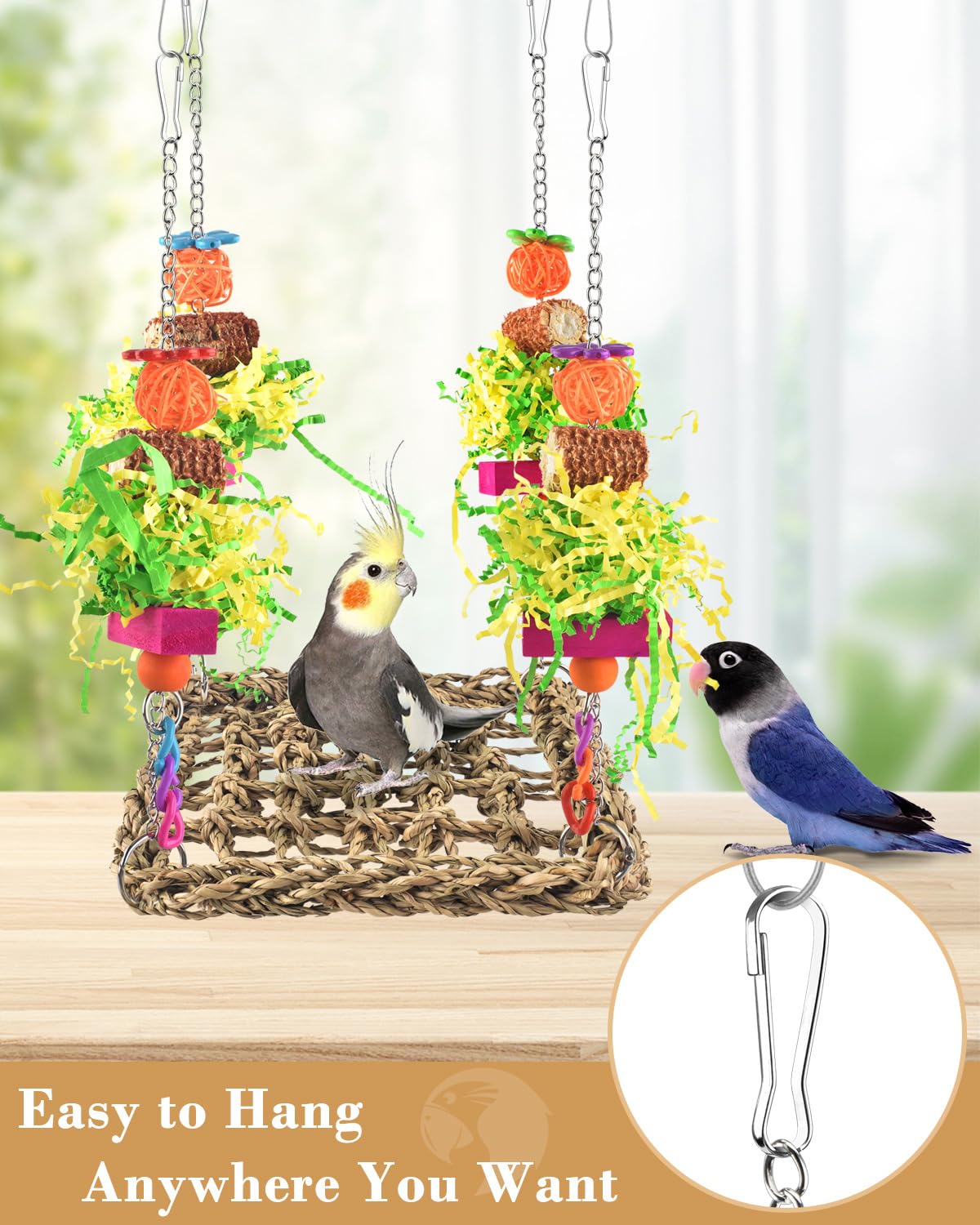 ERKOON small-bird-toy-suitable ideal for parakeets lovebirds and finches