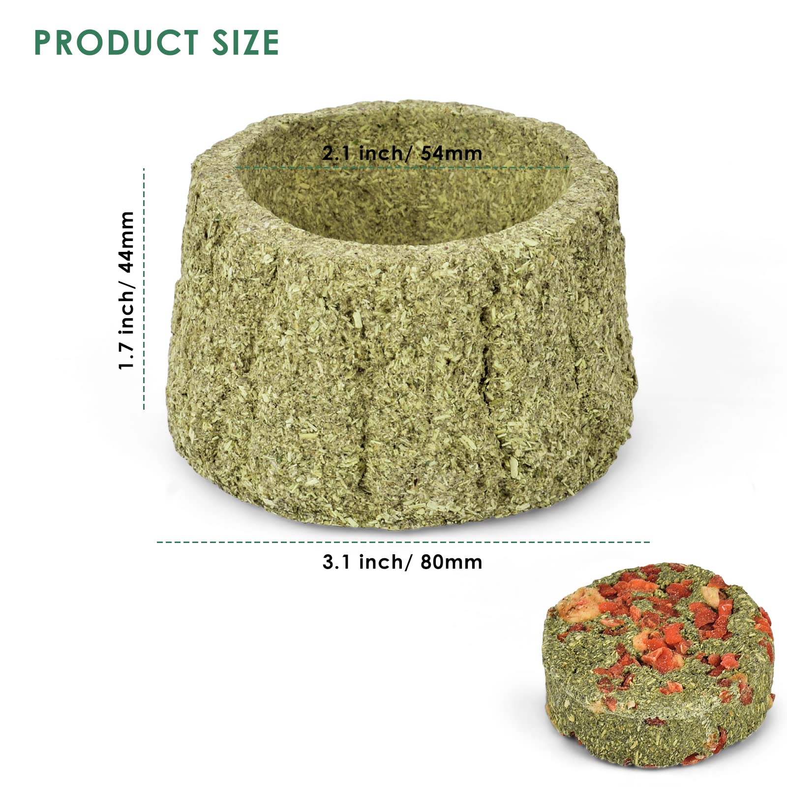 ERKOON Timothy Hay Chew A Bowl filled with snacks highlights edible enrichment.
