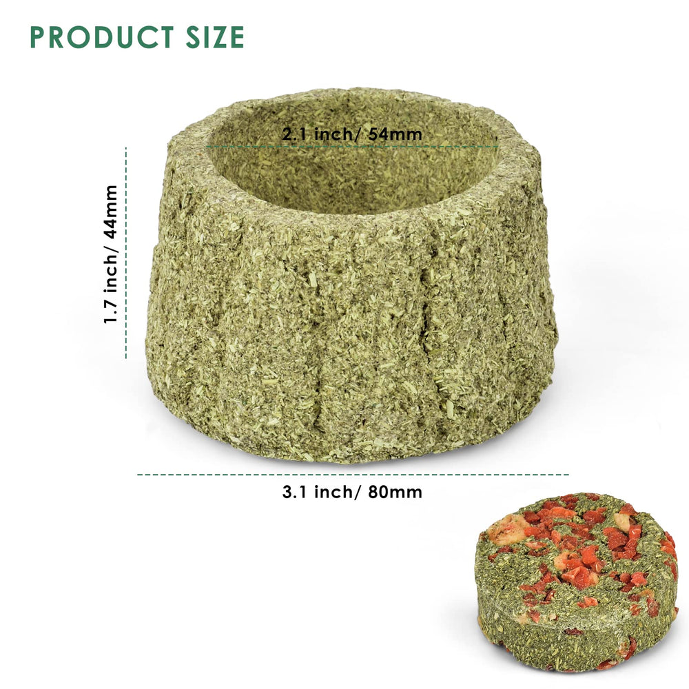 ERKOON Timothy Hay Chew A Bowl filled with snacks highlights edible enrichment.