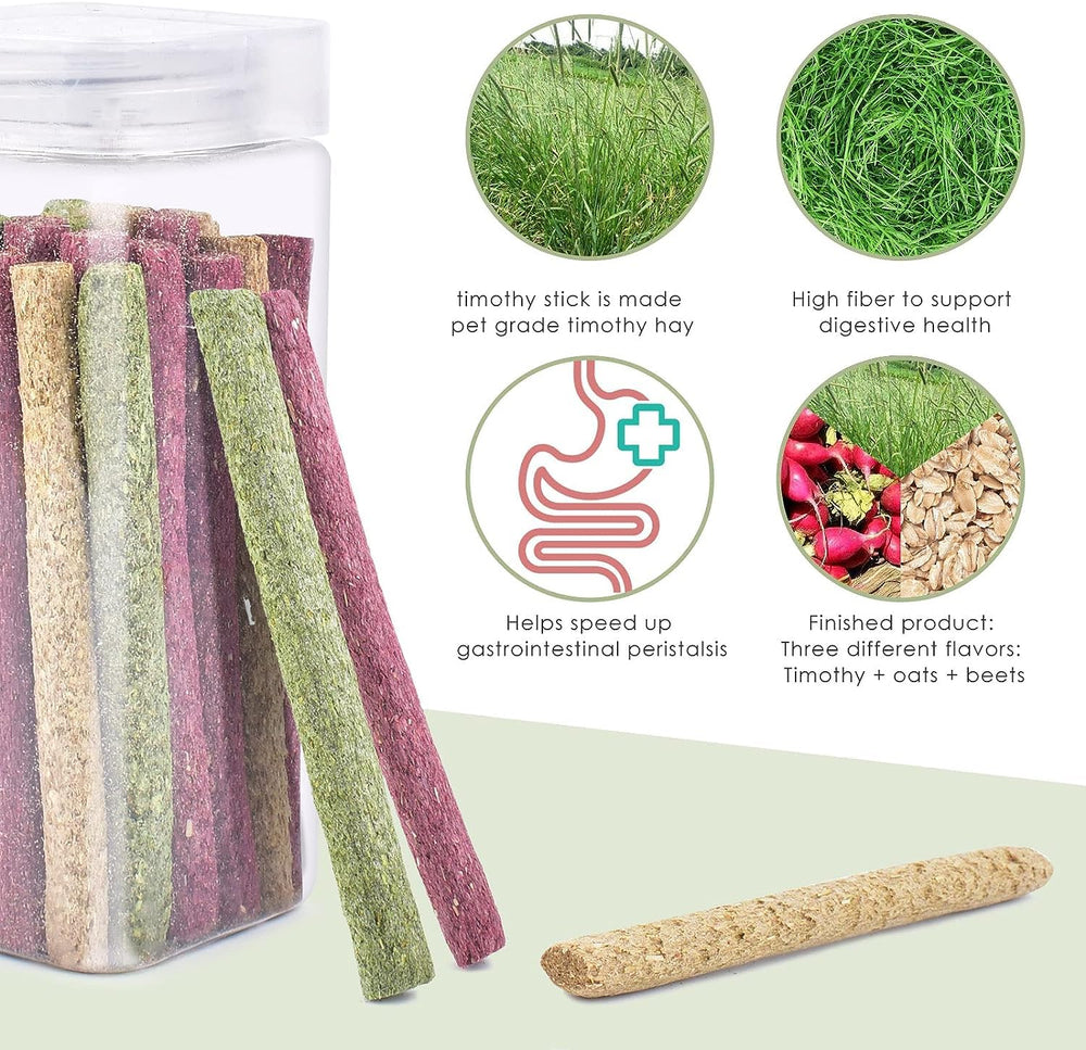 ERKOON Timothy Hay Sticks hand-feeding boosts bonding during gentle snack sessions.