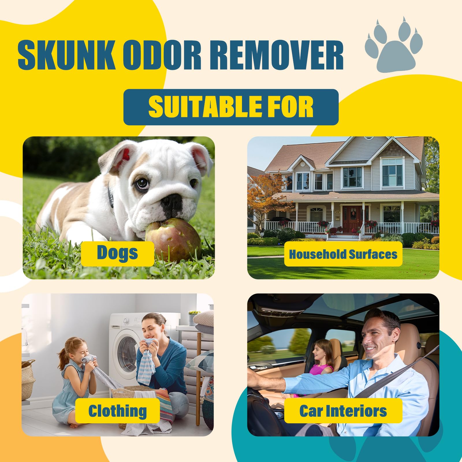 EROSMILE Skunk Odor Remover on carpets refreshes living spaces
