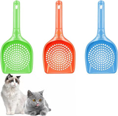 Eruinfang cat litter scoop three-pack with long handle for easy cleanup