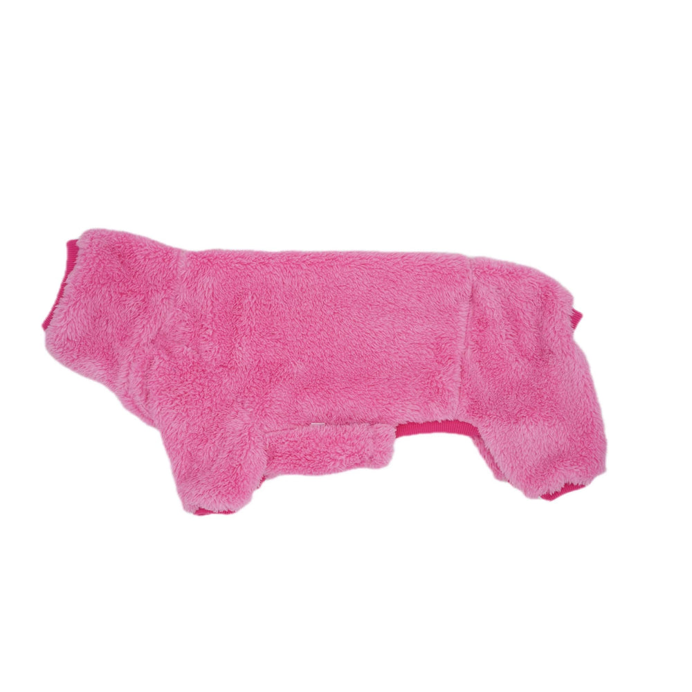 ESCCBOO dachshund fleece jumpsuit worn by dog during walk