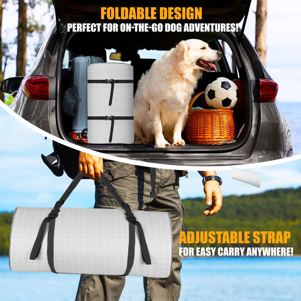 ESCRODOI dog car bed uses scratch-resistant breathable fabric for daily use.
