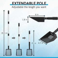ESGPET Cat Litter Scoop fast-sifting design speeds dirty litter separation.
