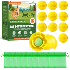 ESIXJS cat repellent outdoor balls create a garden barrier deterring cats from plants