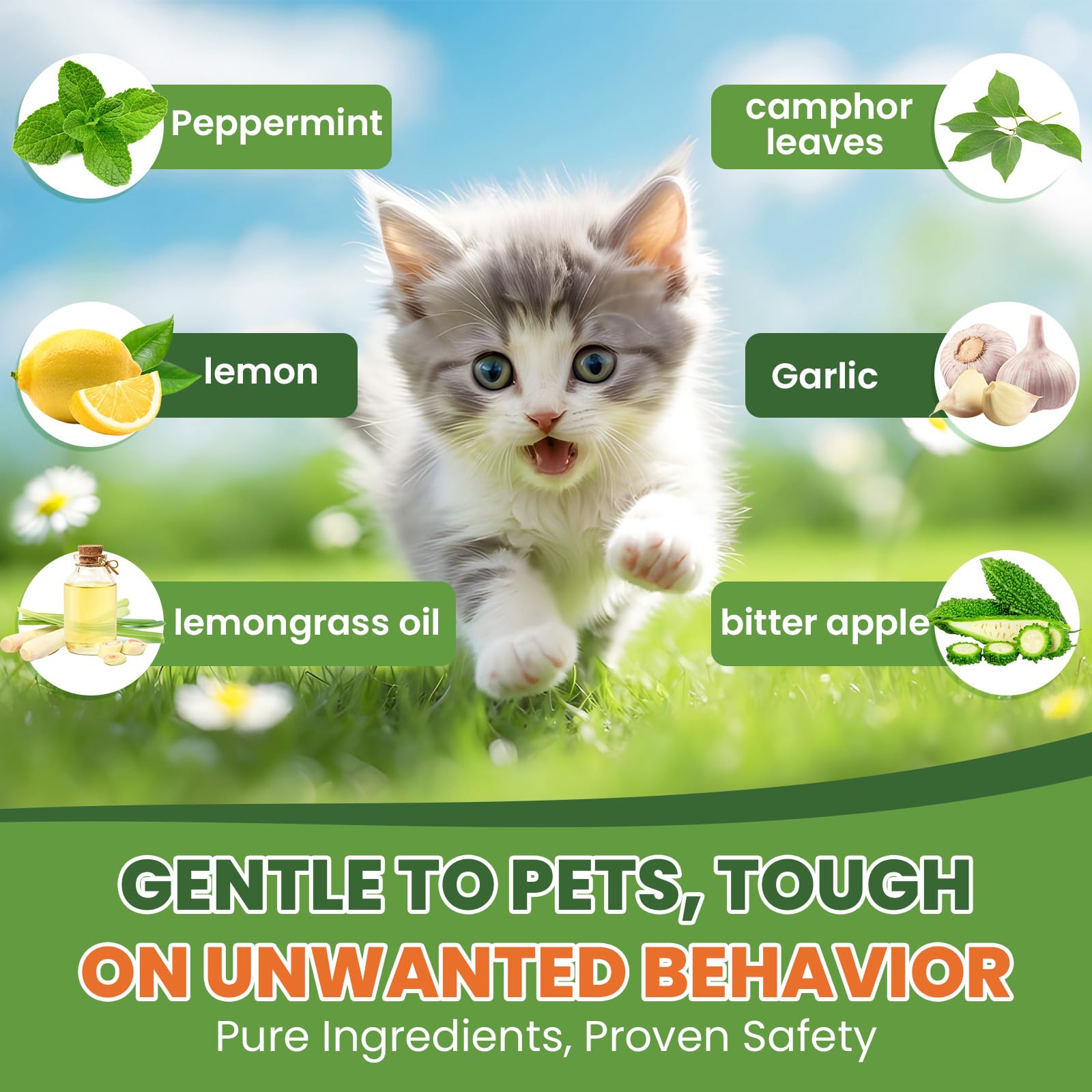 ESIXJS packaging demonstrates a ready-to-use 10-pack cat deterrent kit
