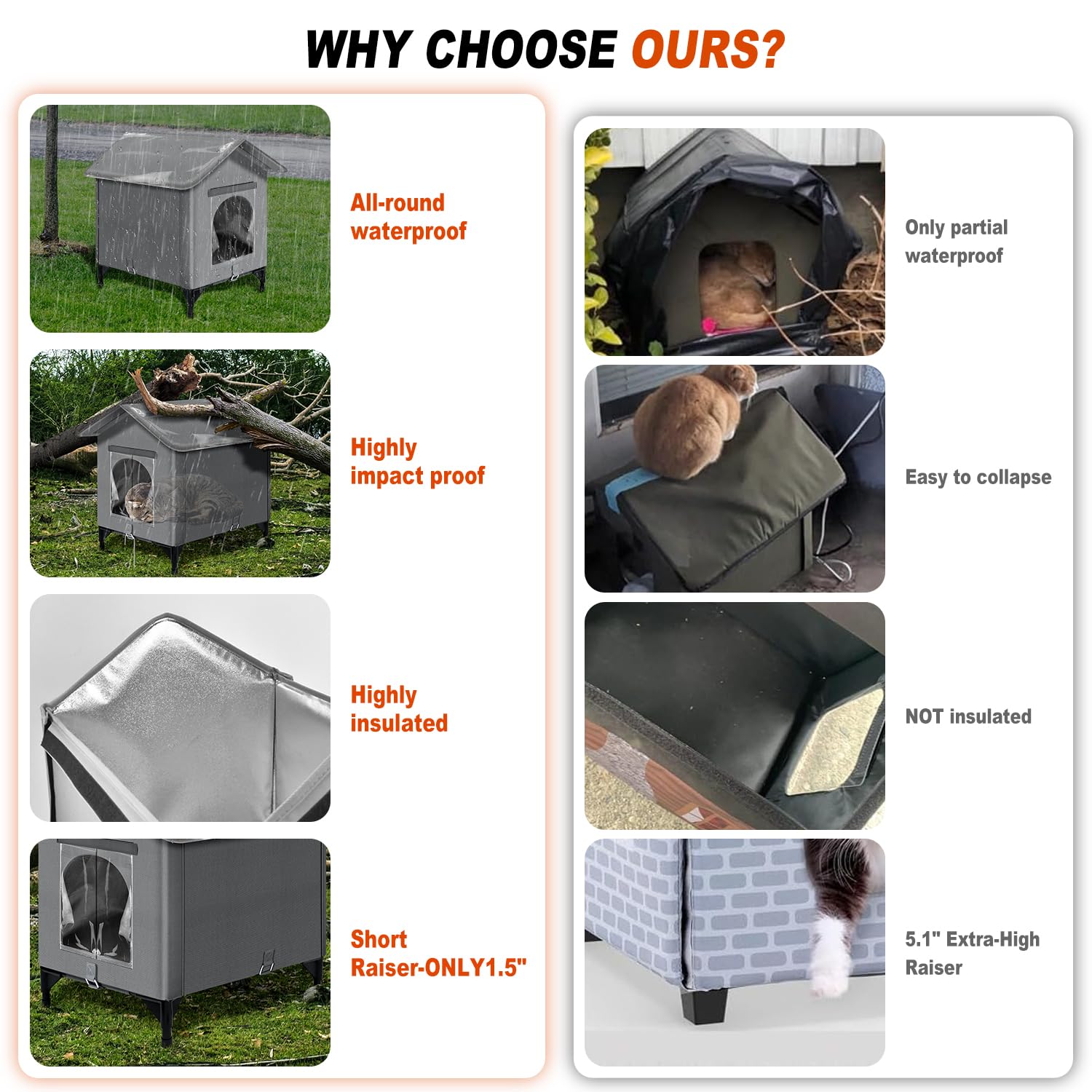 Esnendir elevated legs elevate shelter guarding against debris and moisture