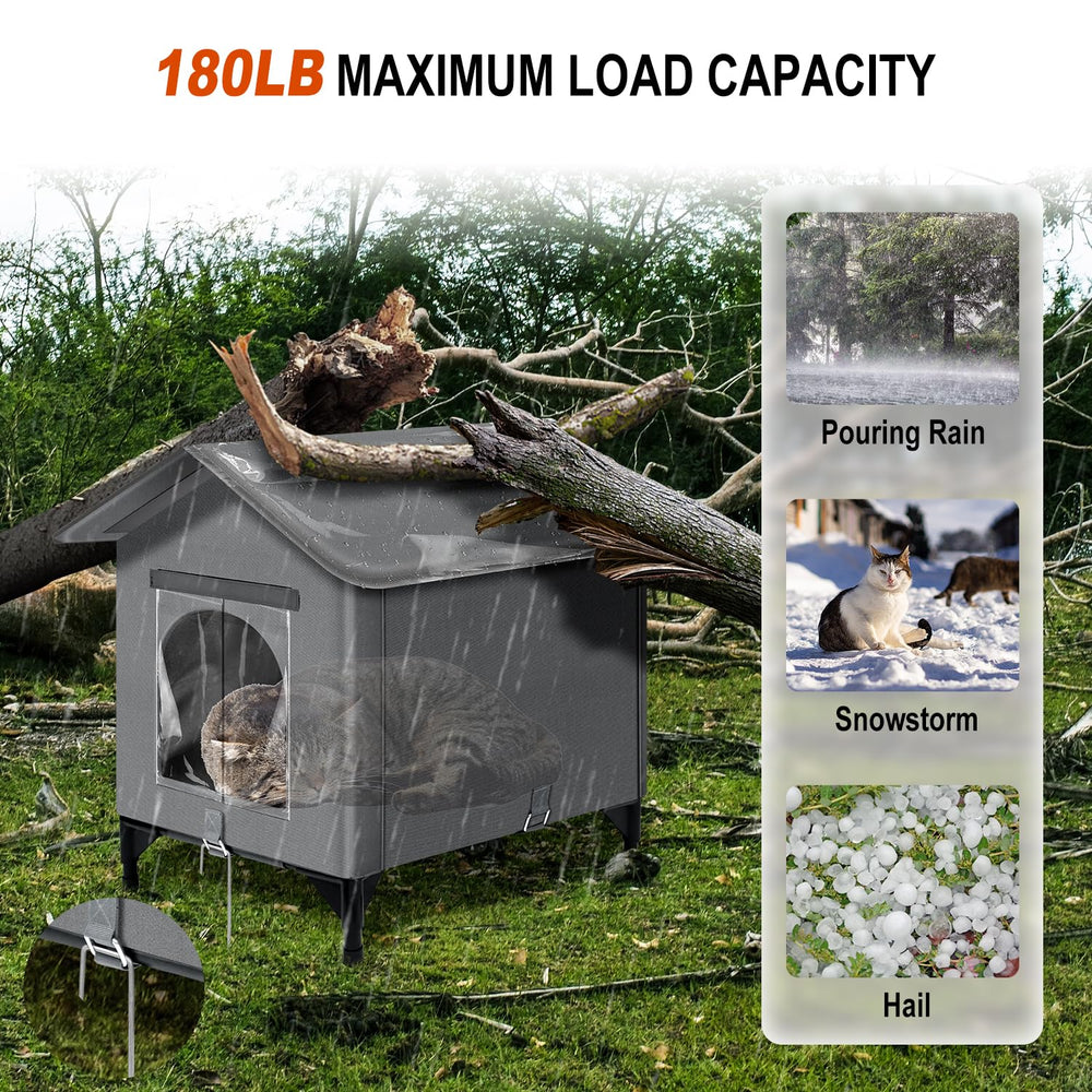 Esnendir foldable cat house demonstrates compact design for easy storage