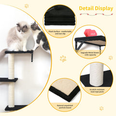 ESOTTE modern wall shelves cat tree adds vertical enrichment for curious cats.