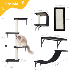 ESOTTE modern wall shelves steps enable easy perching and accessible routes.