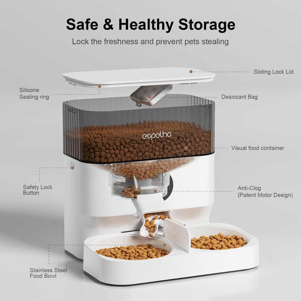 Espelho desiccant bag keeps kibble dry and fresh after storage.