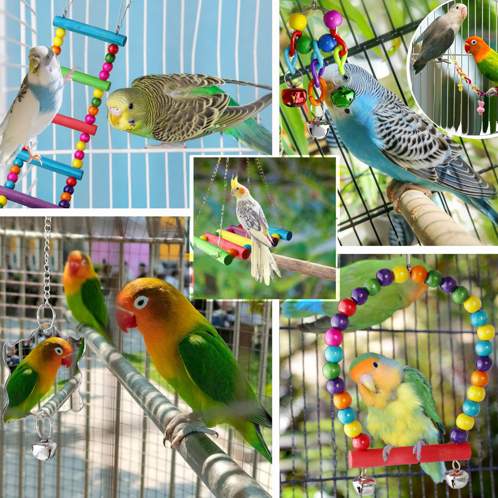 ESRISE hanging bell toy 2 provides durable, engaging beak-friendly play.