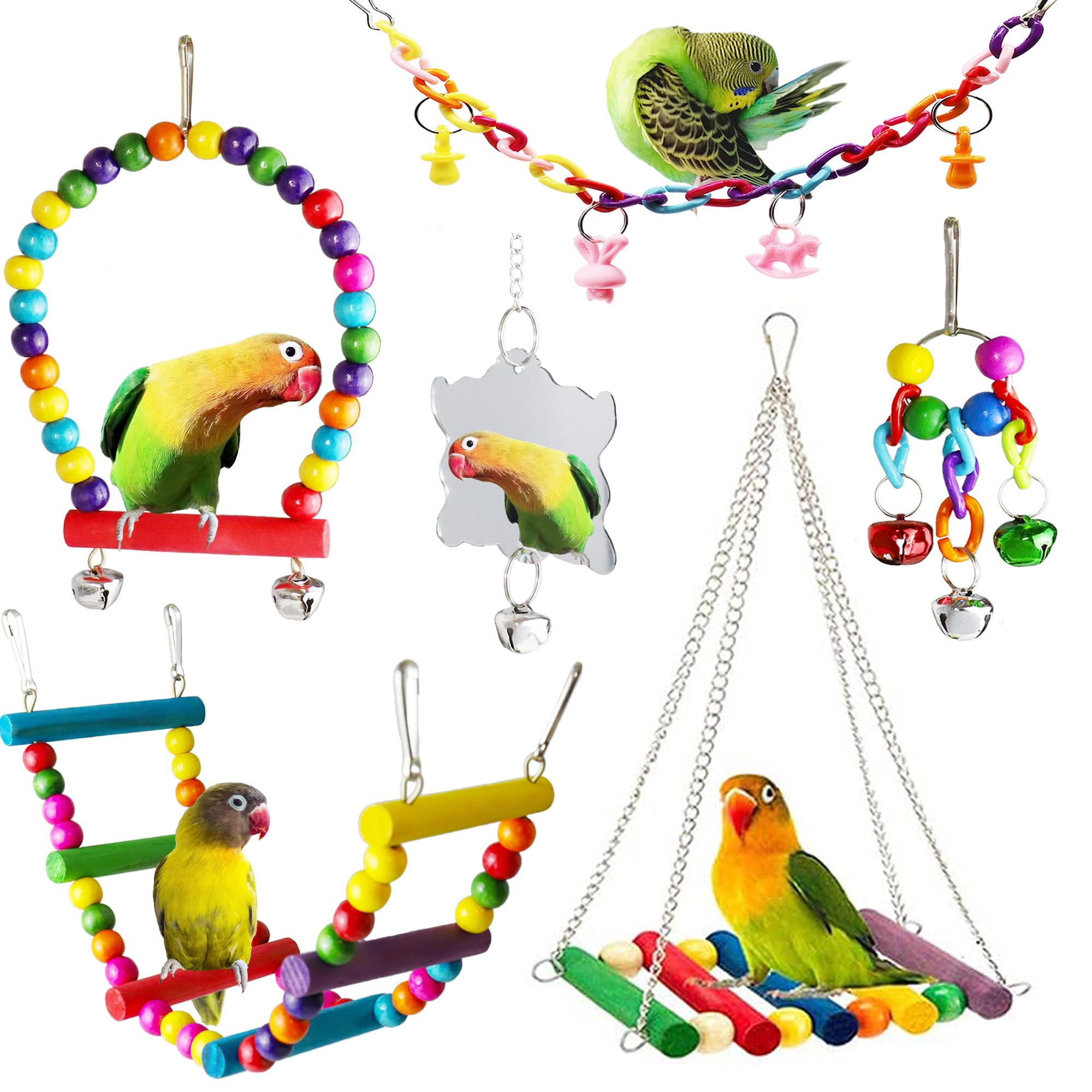 ESRISE bird toy mirror engages curious birds and encourages exploration.