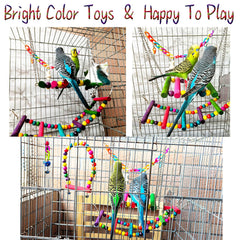 ESRISE wood swing toy 1 offers safe resting and climbing for small parrots.