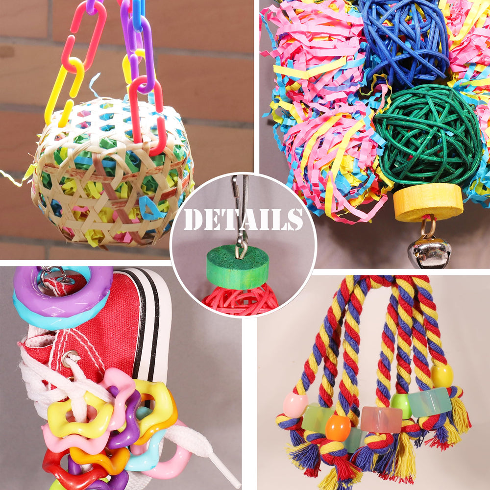 ESRISE bright color toys captivate birds and encourage interactive play