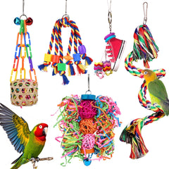 ESRISE bird toys parakeet loofah chewing toy enrichment