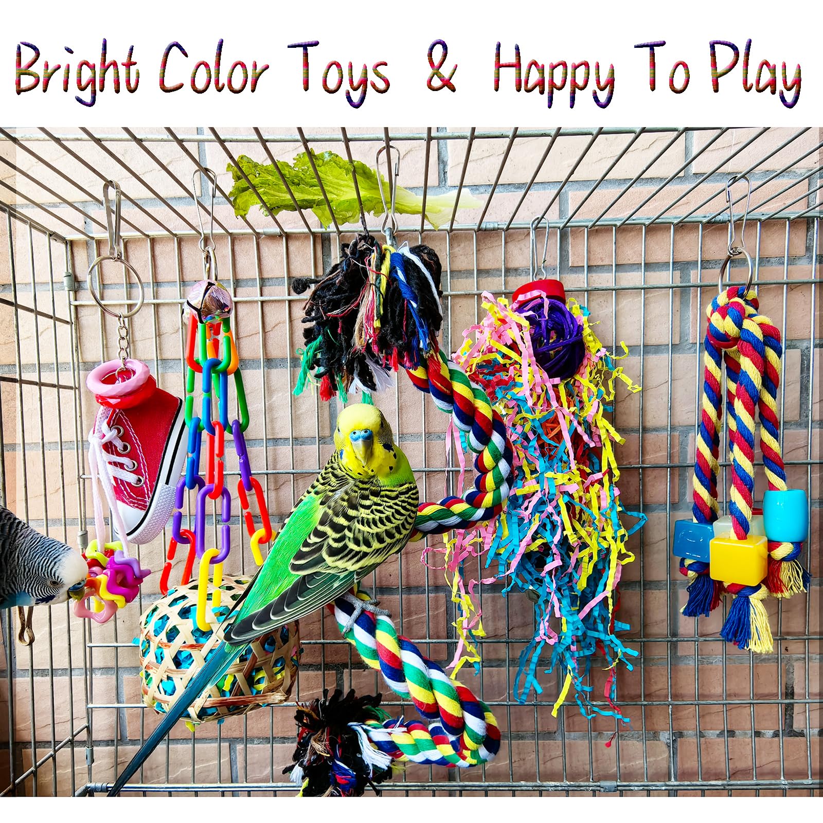 ESRISE natural wood toy for parakeet stimulates exploration and physical activity