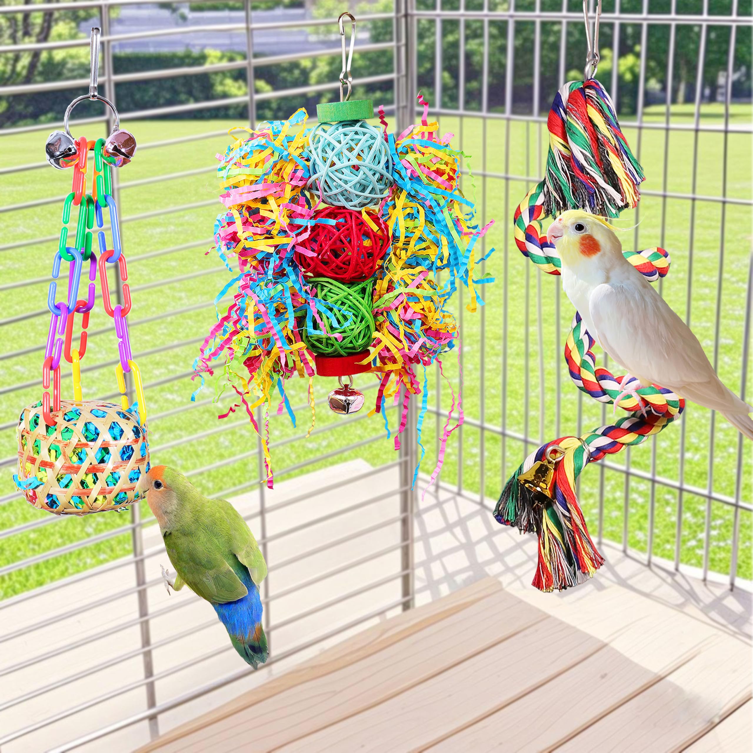 ESRISE rope perch toy provides perch resting and gentle climbing in cages