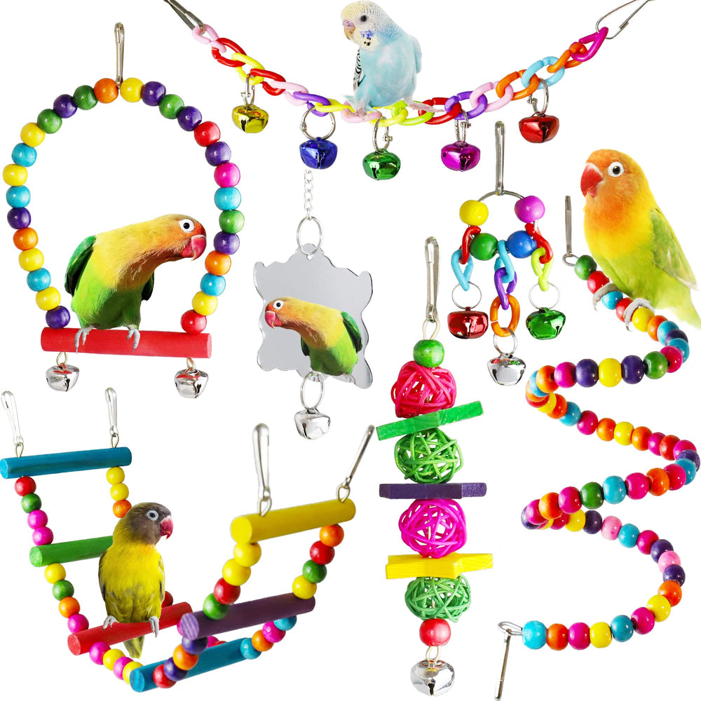ESRISE parrot toys chew wood natural provide safe chewing and natural texture.