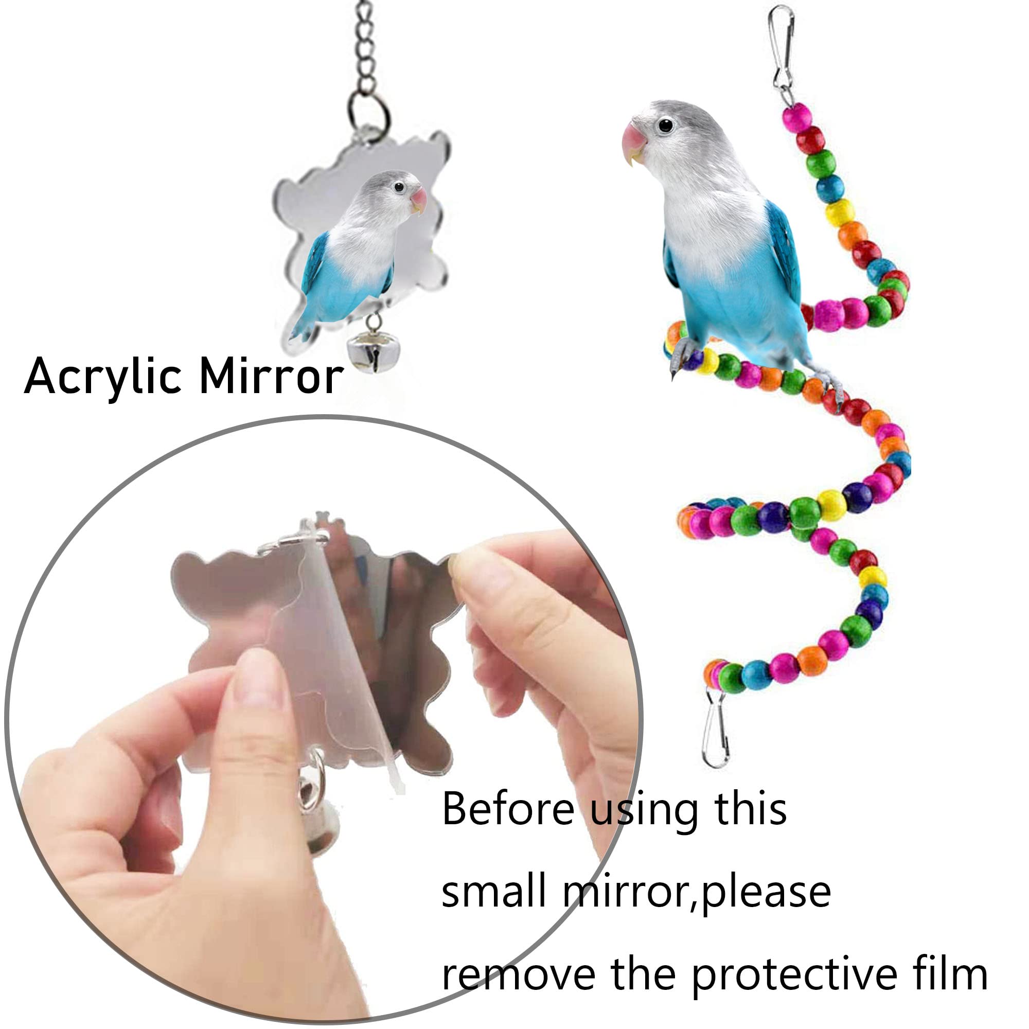 ESRISE parrot toys rotating ladder encourages climbing and physical activity.