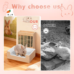 Essenhome hay feeder vertical-stick design helps minimize waste and encourage calm feeding