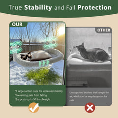 Essovee cat window perch shows wide-window compatibility for solid setup.
