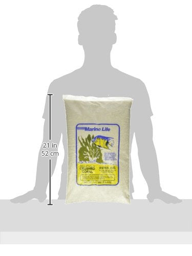 Estes crushed coral aquarium texture closeup highlights natural-colored granules for pristine substrate