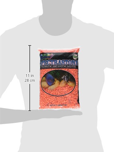 Estes Spectrastone Permaglo orange tank setup: bright color for aquariums