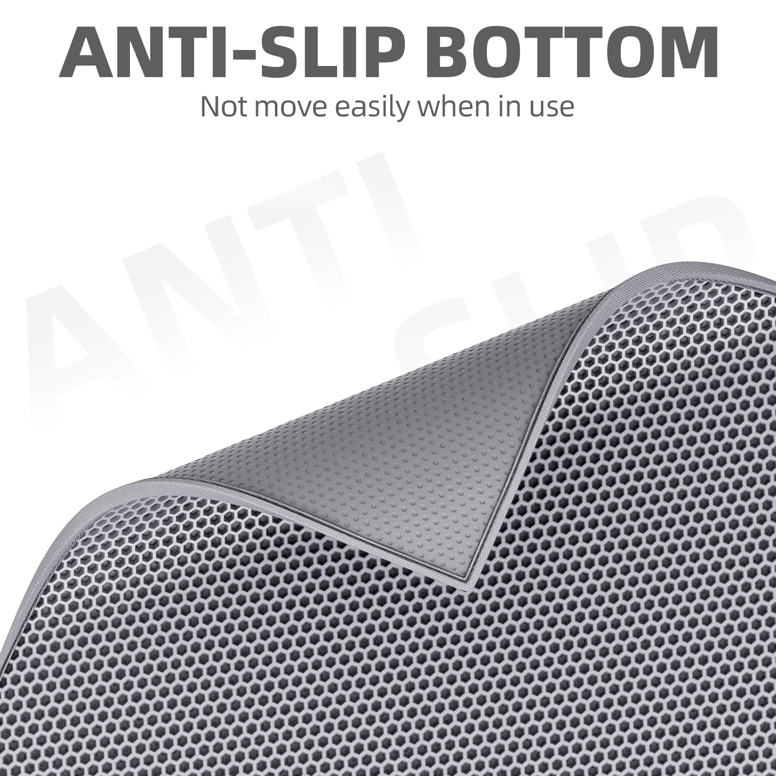 ESTHELLO Cat Litter Mat anti-slip back keeps mat in place during use