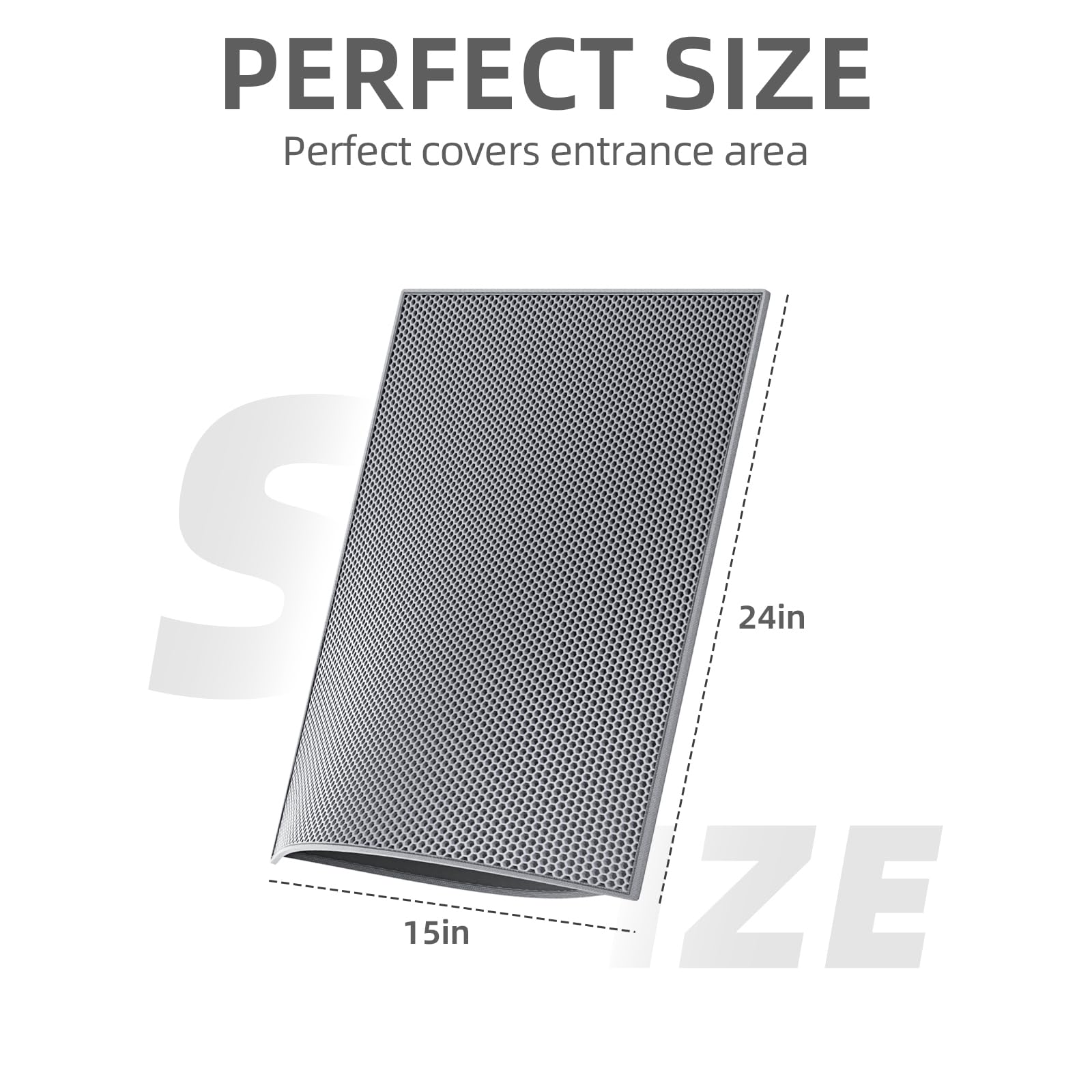 ESTHELLO Cat Litter Mat double layer trap visual reduces tracking and simplifies cleaning