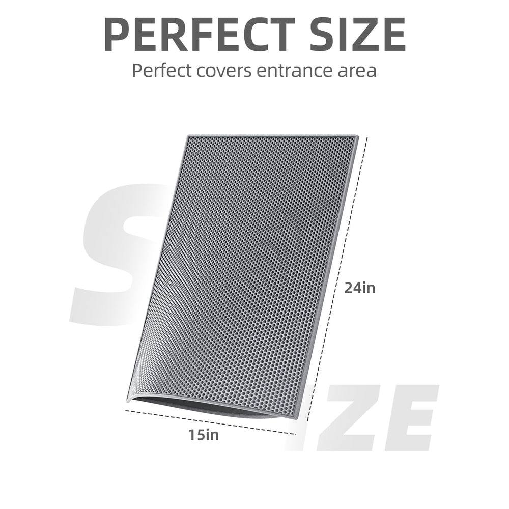 ESTHELLO Cat Litter Mat double layer trap visual reduces tracking and simplifies cleaning