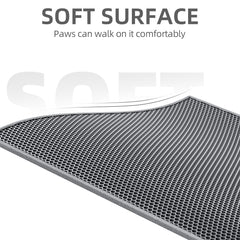 ESTHELLO Cat Litter Mat paw-friendly EVA material supports comfortable stepping for cats