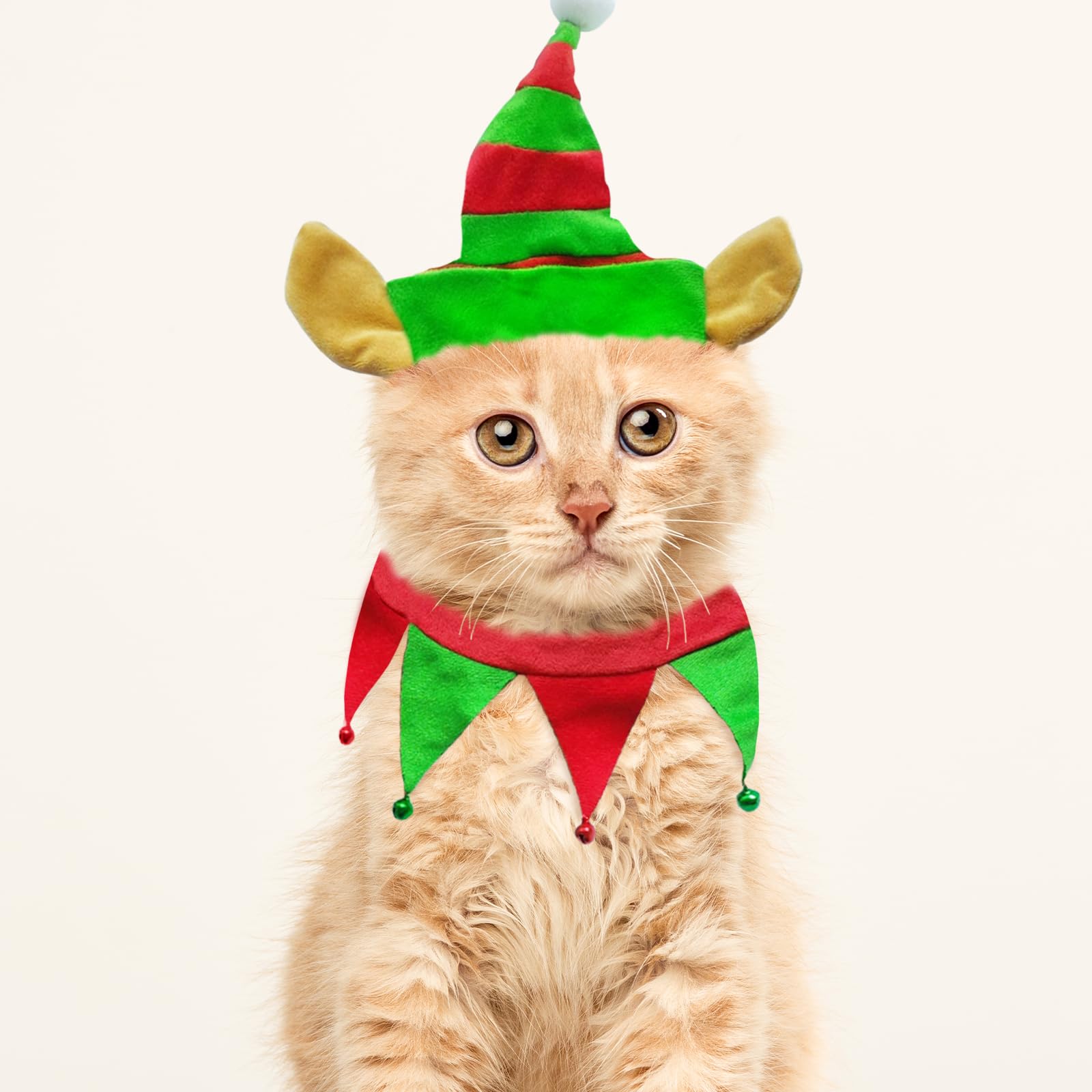 Estivaux Pet Elf Costume suited for Christmas parties and cosplay occasions.