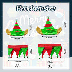 Estivaux PetGear Xmas Elf Costume-hat close-up highlighting the cozy velvet hat.