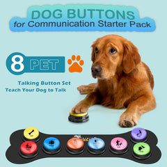 ESYELEC dog-buttons recorder setup showing 30-second voice capture for clear cues