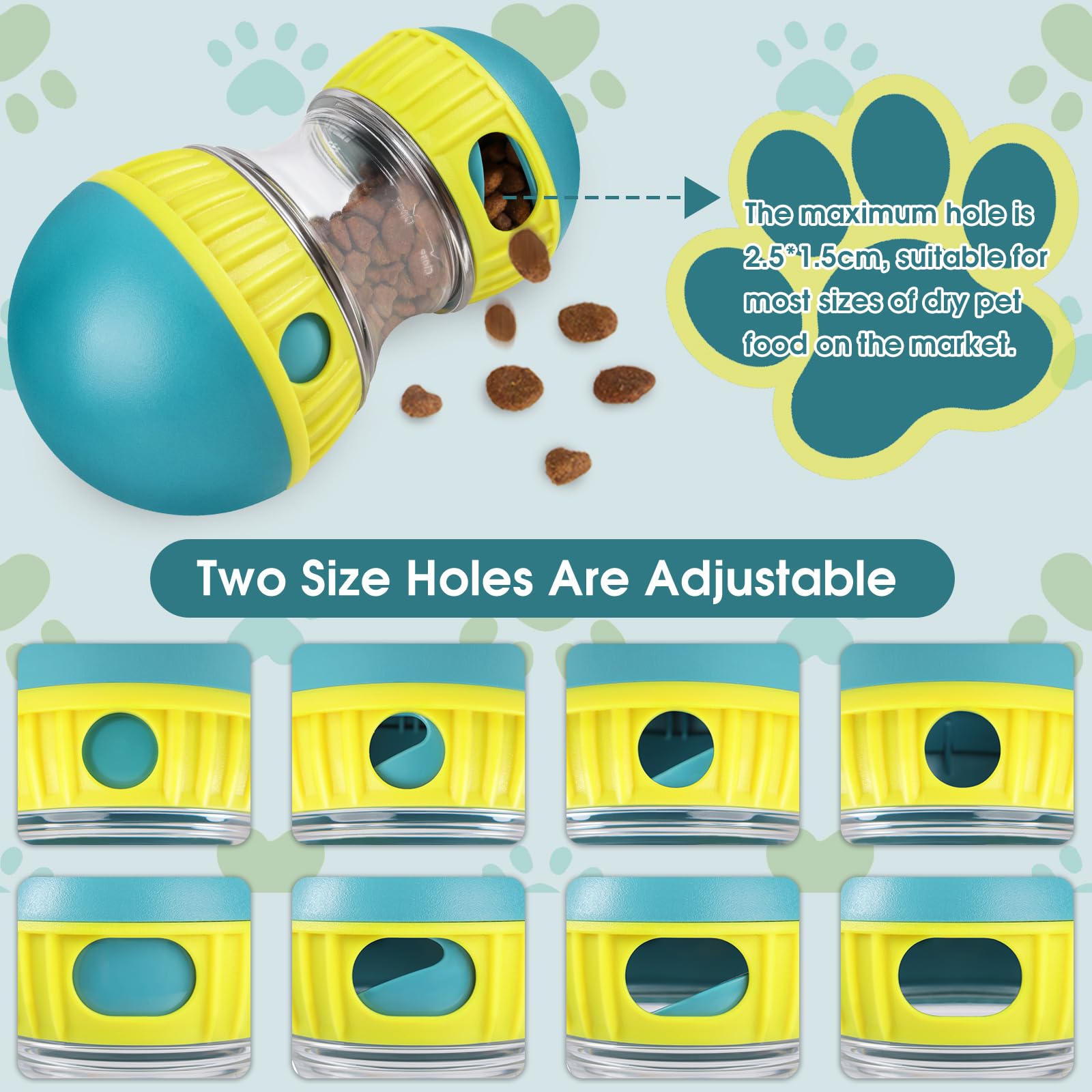 ETACCU dog puzzle toy treat-dispensing ball supports slower eating and enrichment