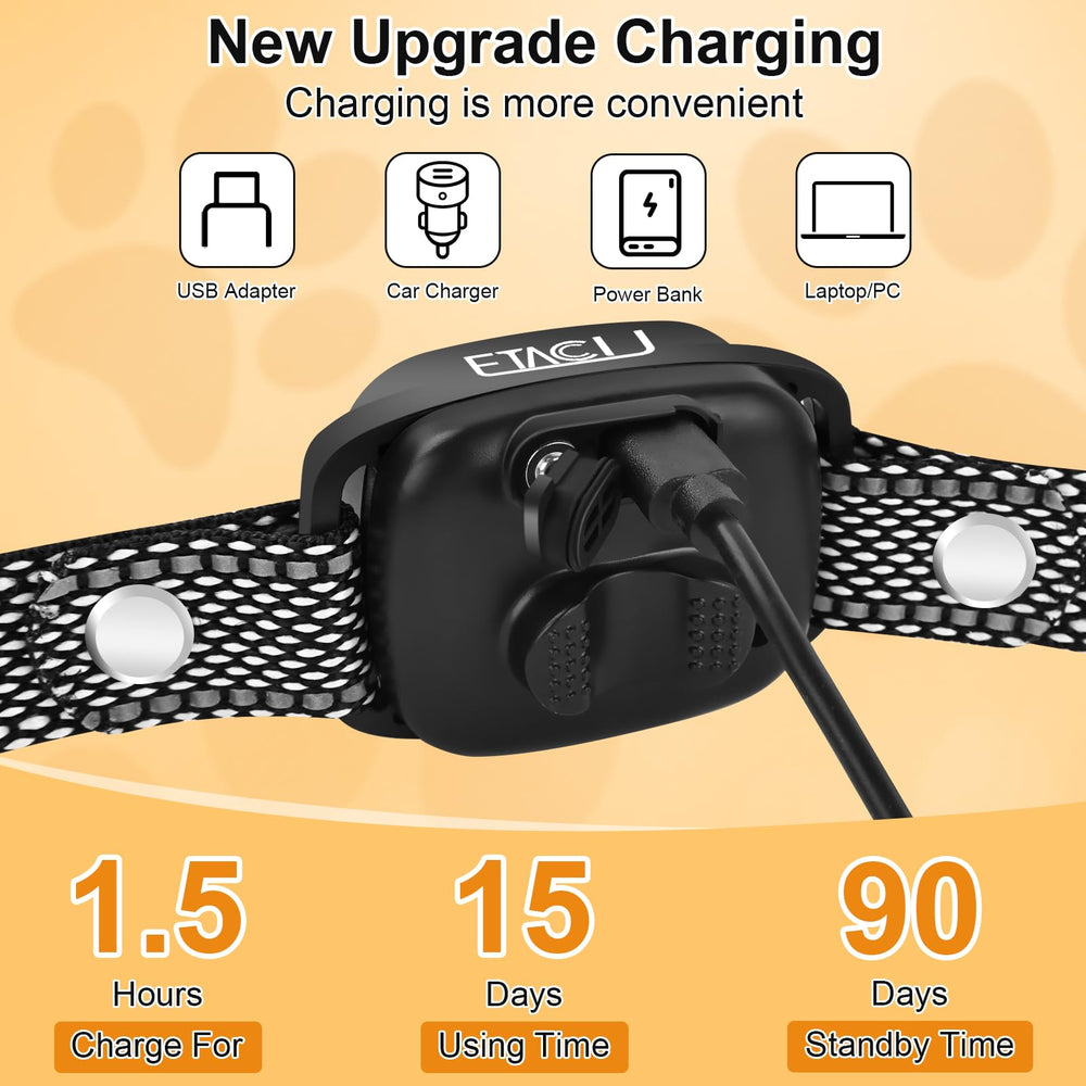 ETACCU IP67 waterproof collar ready for rain, pool, and park tests