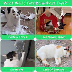 ETEKYER assorted colors catnip toys visual variety for interactive games