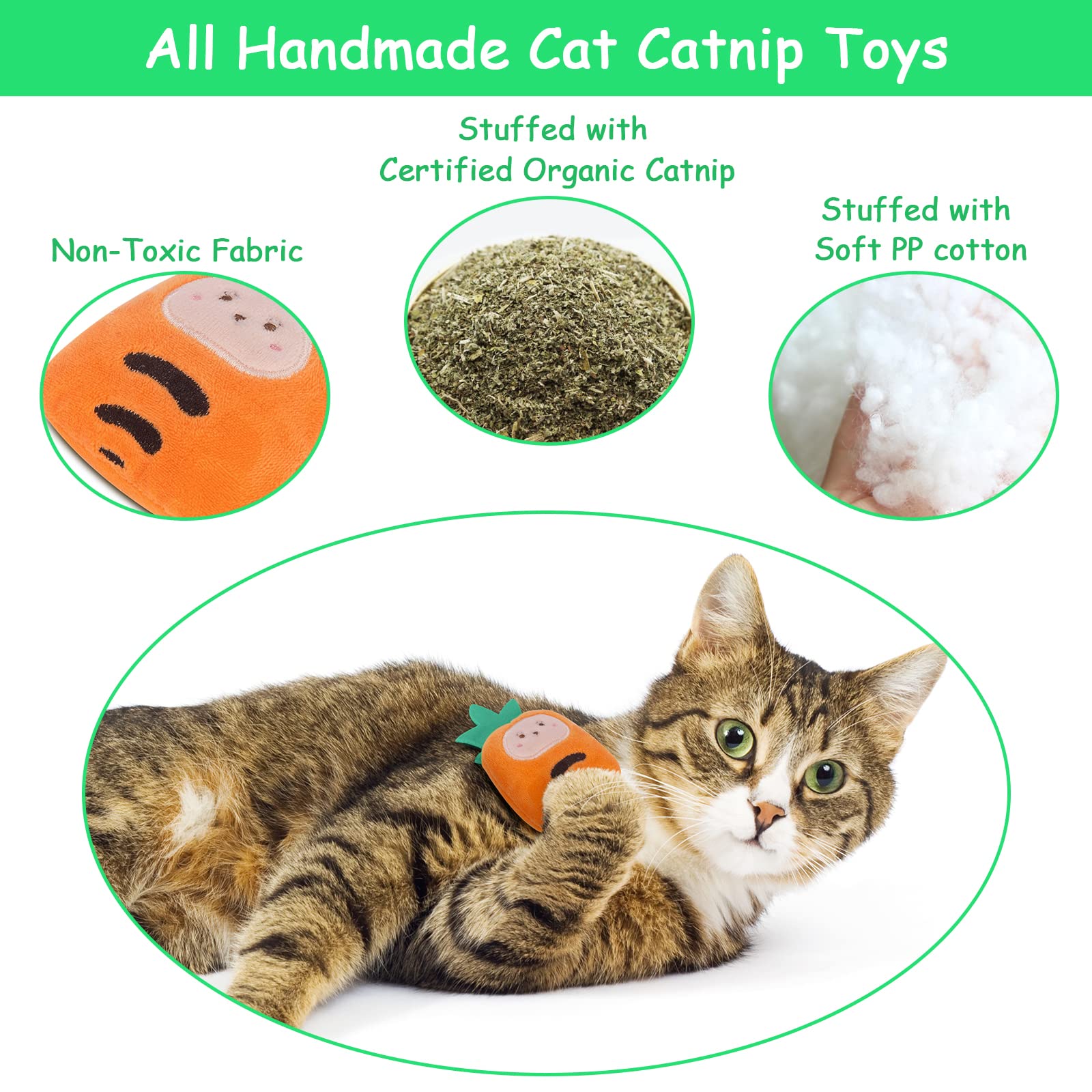 ETEKYER catnip kitty toys indoor play promotes chasing and exercise