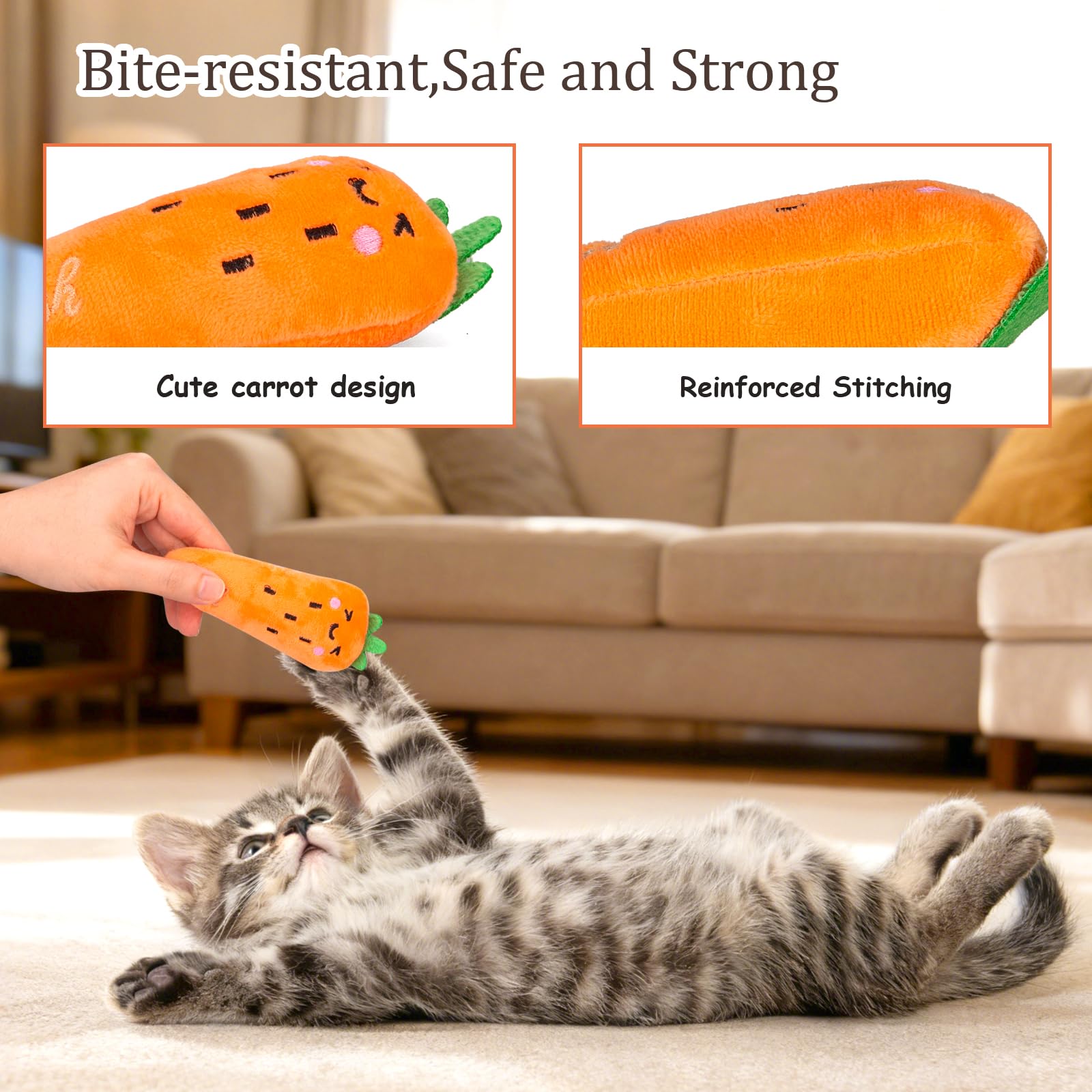 ETEKYER catnip vegetable toy chili vivid design boosts visual interest and nibbling