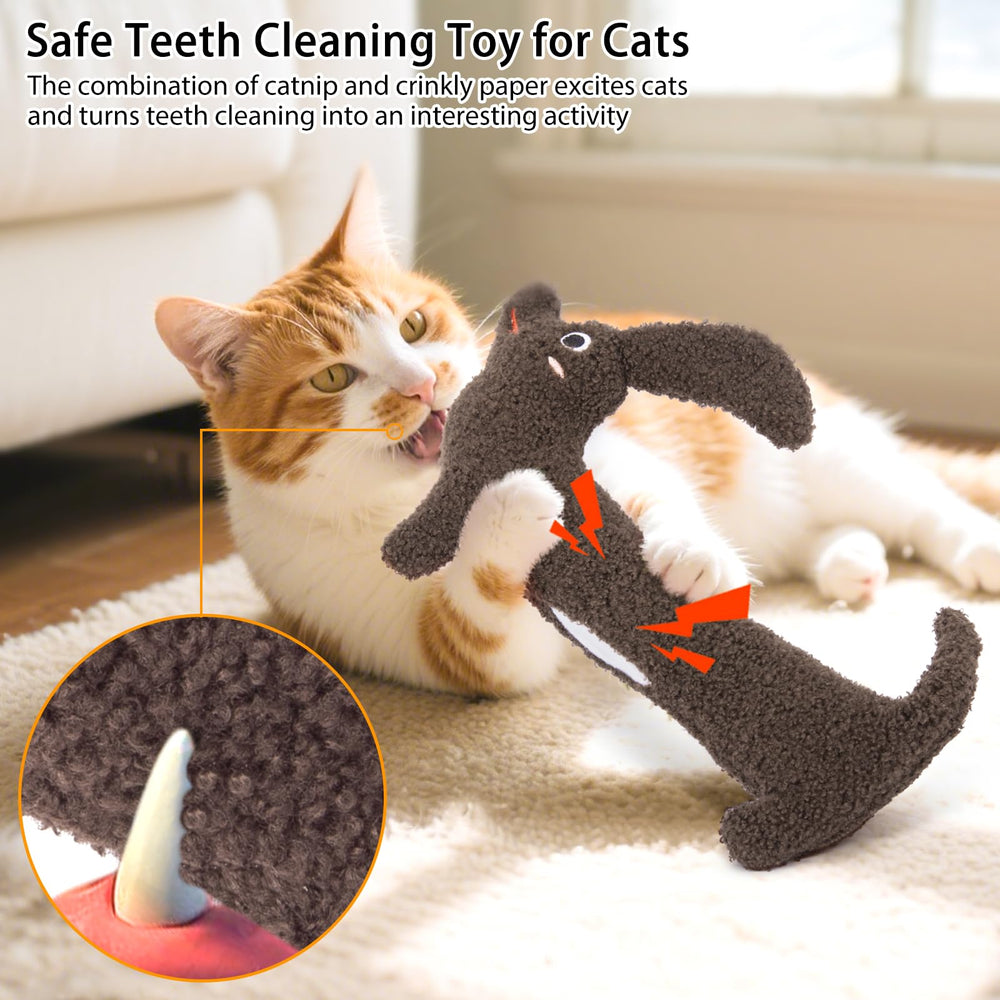 ETEKYER refillable pouch catnip toy reduces waste and encourages active play.