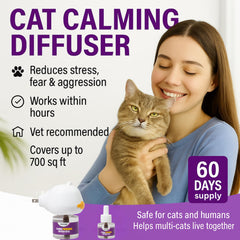ETEVIVO cat calming diffuser refills pack shows up to 120 days of continuous comfort.