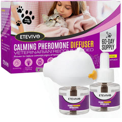 ETEVIVO Cat Pheromones Diffuser in room promotes a calmer, stress-reducing environment for cats.