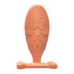 Ethical Pet Bam-Bone Fish Salmon dog toy, 5.5-inch, promotes dental care and engaging play.